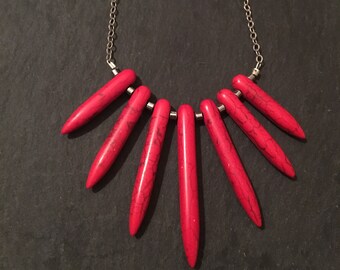 Red Howlite Necklace