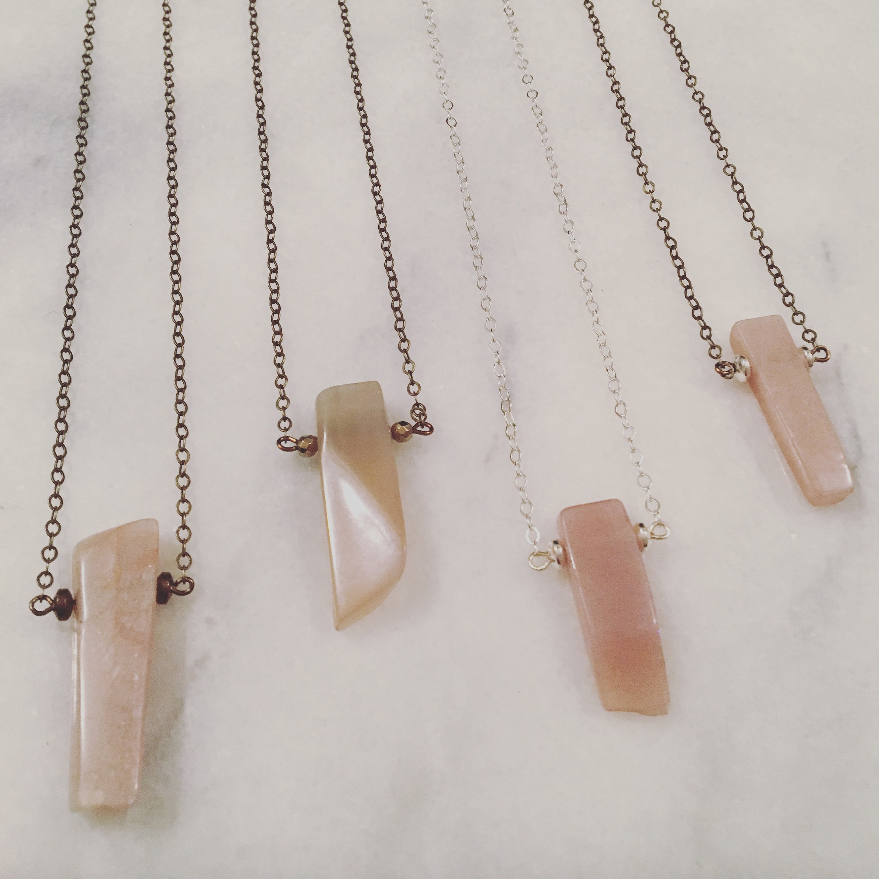 Peach Moonstone Heart Pendant with 28 adjustable black cord peach moonstone jewelry Peach Moonstone Necklace Healing Crystal Necklace