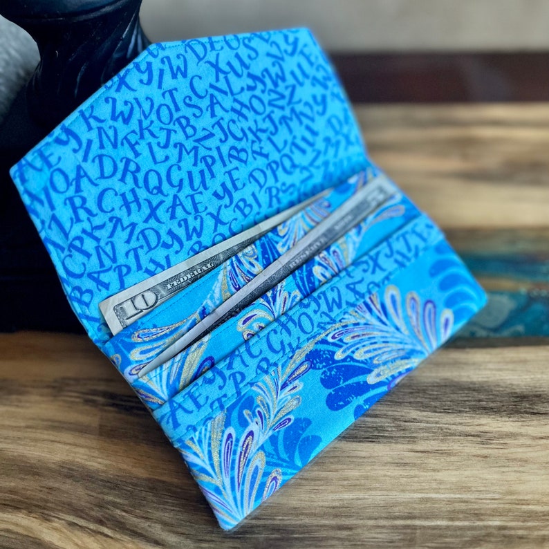 Turquoise Purple Oil Slick Letters Print Cash Envelope/receipt Holder ...