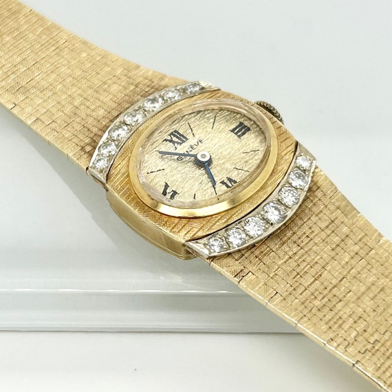 Geneve Watch Ladies, Geneve Watch 14k gold, Gold … - image 1