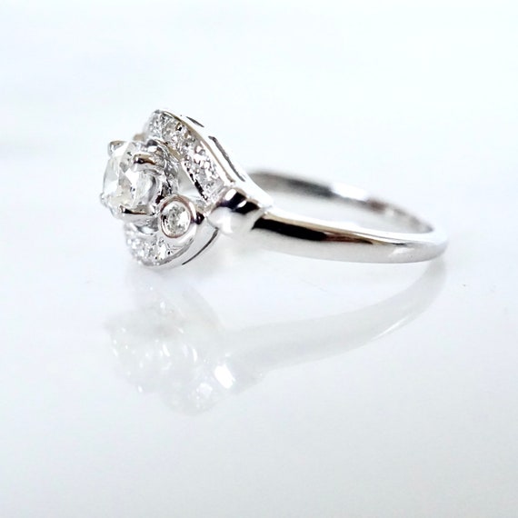 Antique Diamond Engagement Ring, Old European Cut… - image 3