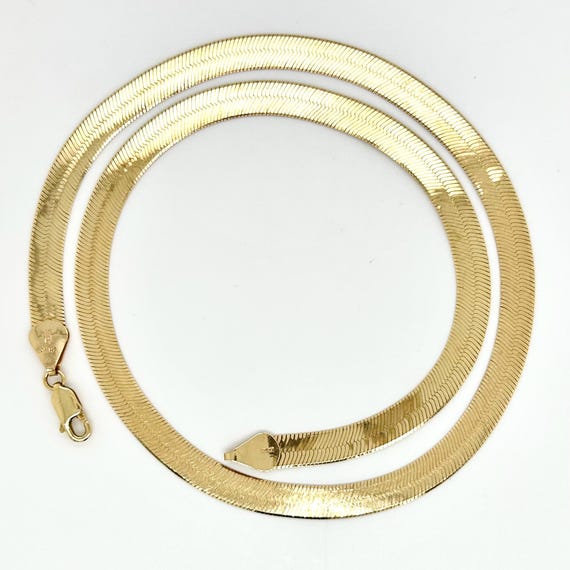 18 inch 14k gold herringbone chain discount