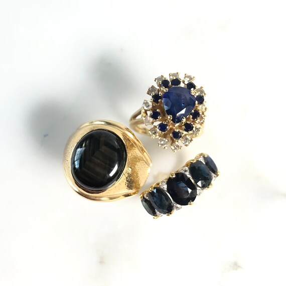 Blue Sapphire Engagement Ring, Sapphire Ring Gold… - image 9