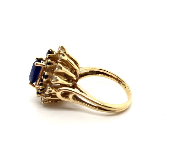 Blue Sapphire Engagement Ring, Sapphire Ring Gold… - image 7