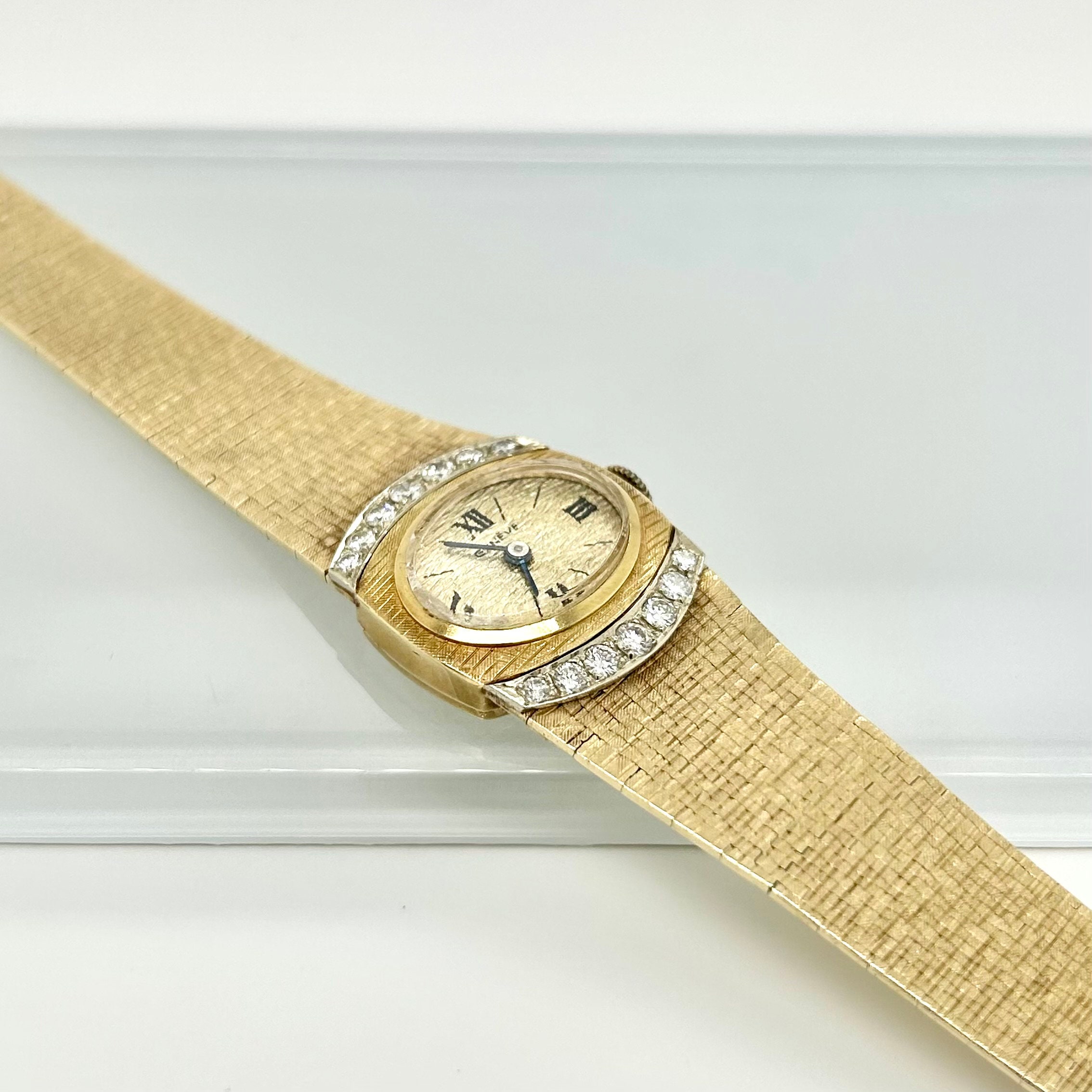 Geneve ladies 14k gold watches sale