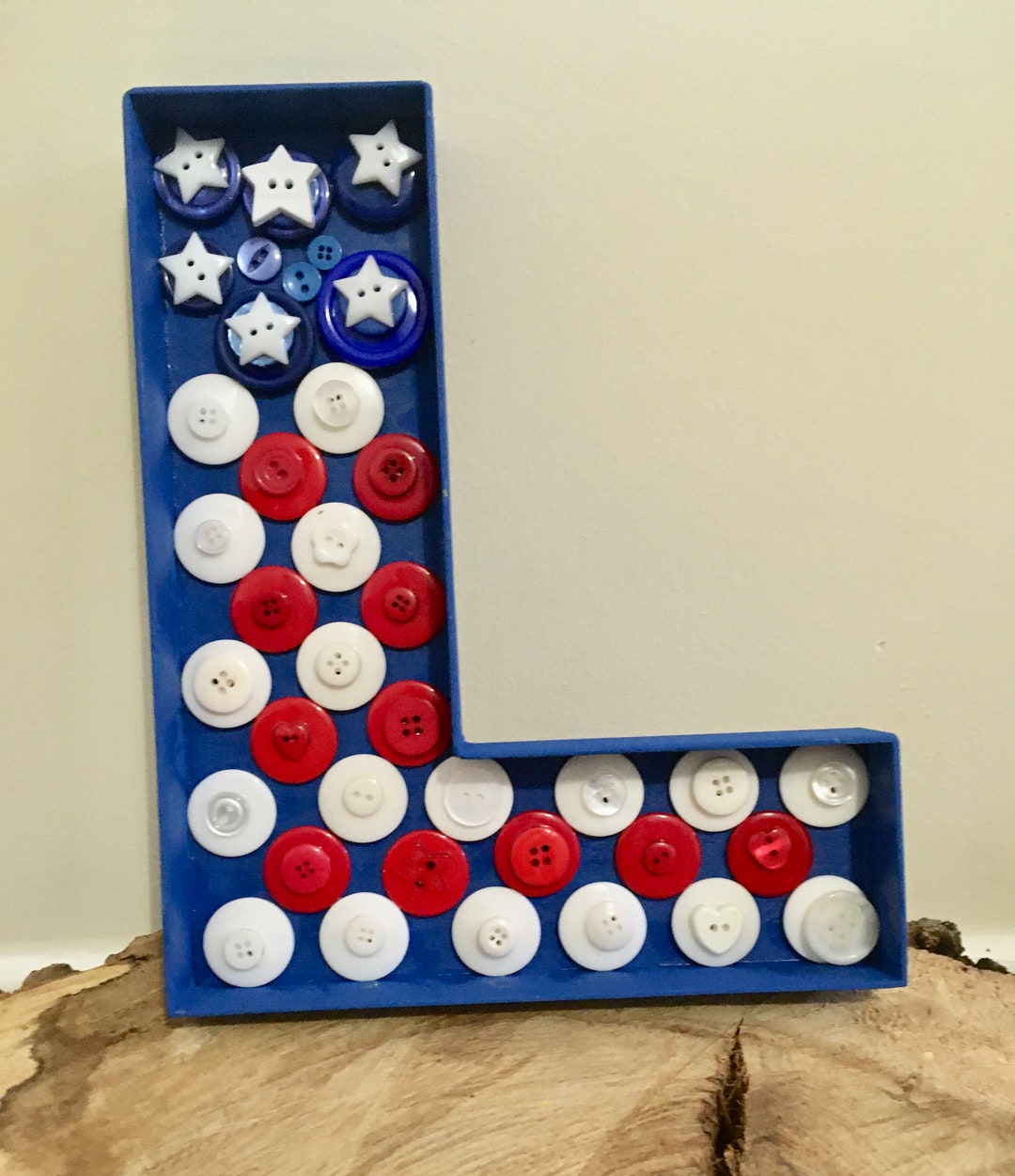 Fillable Letters, Wooden Fillable Letters, Button Fillable Letters