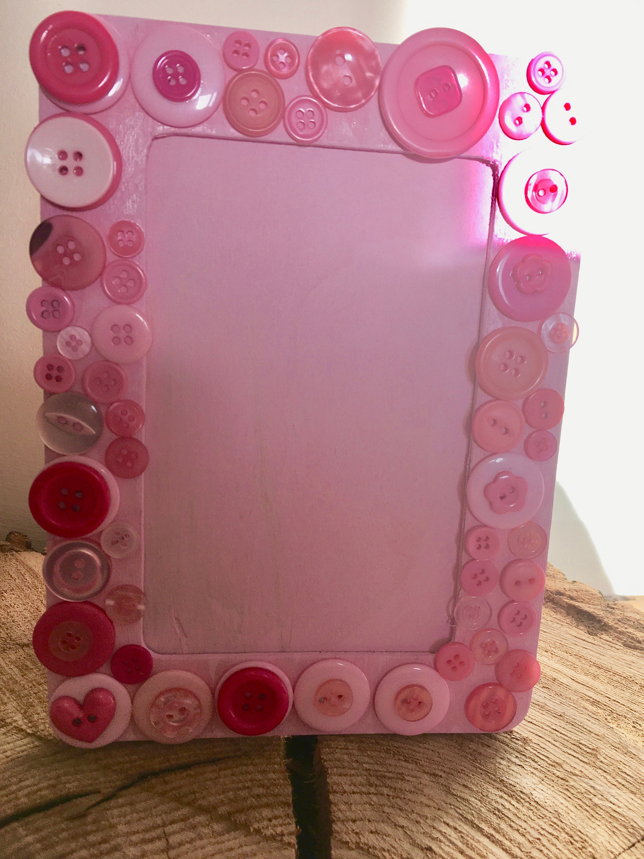 Photo Frame 6x4, Decorative Photo Frame , Baby Girl Gift, Cute Photo Frame, Its a Girl, Button