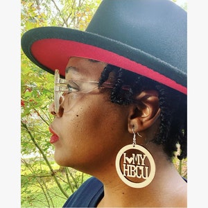 HBCU Earrings | Wooden Earrings | Black and Educated | Black Girl Magic | Dangle Earrings | HBCU Alumni | Black Colleges