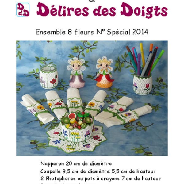 Les perles de Cath et Délires des doigts : Ensemble 8 fleurs Numéro Spécial 2014