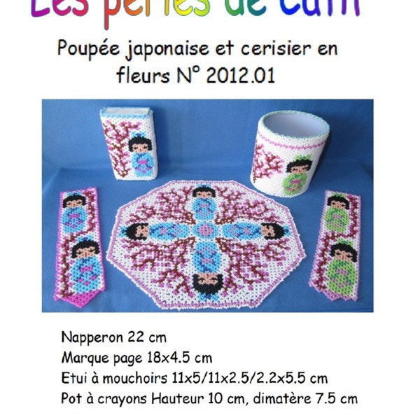 Les perles de Cath : Poupée japonaise et cerisier en fleurs 2012.01