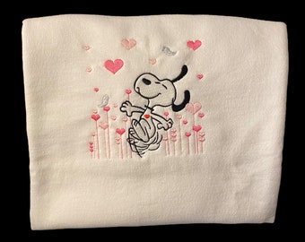 Snoopy Heart Embroidered Sweatshirt