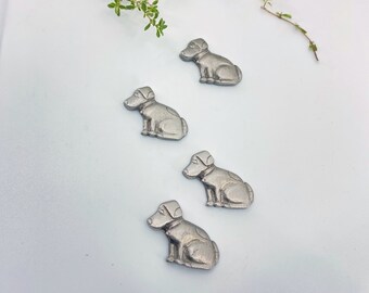 Dog Magnet – Handmade Pewter Decorative Magnet, Strong Magnetic Fridge or Locker Accessory, Unique Gift