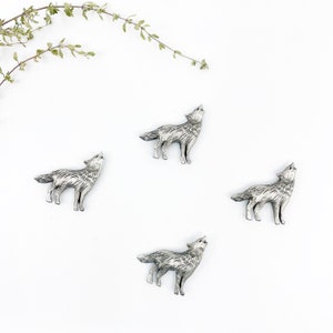 Aimant Loup  - Cadeau fait main personnalisable - magnétique pour surfaces d'acier - Loup hurlant - Instinct Intelligence - Animal Canada