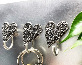 Heart gift, Hanging Hooks, Magnetic Hooks, Key Hooks, Decorative Wall Hooks, Heart Wall Hooks, Heart lover