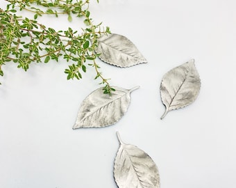 Leaf Magnets - Fun Handmade Pewter Personalized Gift - Picture Frame Holder Fridge Magnet Wild Canada Woods Bird Nature Dark Totem