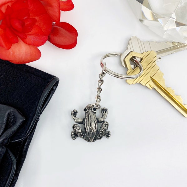 Metal Frog Keychain Etsy