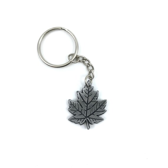 Maple Leaf Keychain Pewter Canada Key Holder Metal Etsy Maple Leaf Keychain Pewter Canada Key Holder Metal Etsy