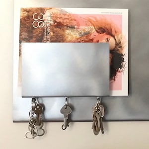 Magnetic File Mail Book Holder - Accessory for Wall Metal Board- File/Letter/Key/Leash/Magazine holder, Entry Organizer, Magnetic Key Rack
