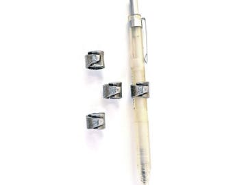 US Duties Paid - Magnetic Pencil / Chalk Holder Magnet Gift Set - Handmade Pewter Personalized Magnetic Gift