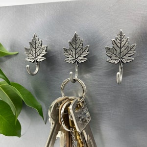 US Duties Paid - Gift for mom, Magnetic Maple Leaf Key Holder, Magnetic Key Hook -Hanging Hooks, Magnetic Hooks, Key Hooks