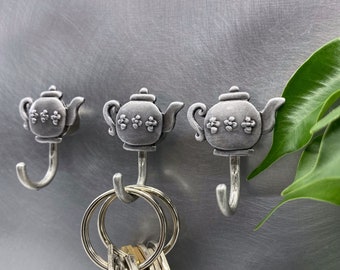 Teapot key Hooks, Decorative Wall Hooks, Wall Hooks, Hanging Hooks, Magnetic Hooks, cute gift