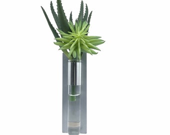 Magnetic Flower Plant Herb Spice Sand Holder Vase - Kitchen Fridge Board Gift - Mother&#39;s Day - w/Magnetic Metal Ring Glass Test Tube