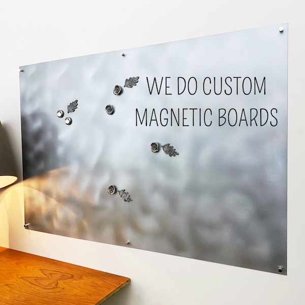 Handmade Custom Magnetic Board – Large Wall Magnet & Bulletin Board – Metal Magnetic Board for Home or Office