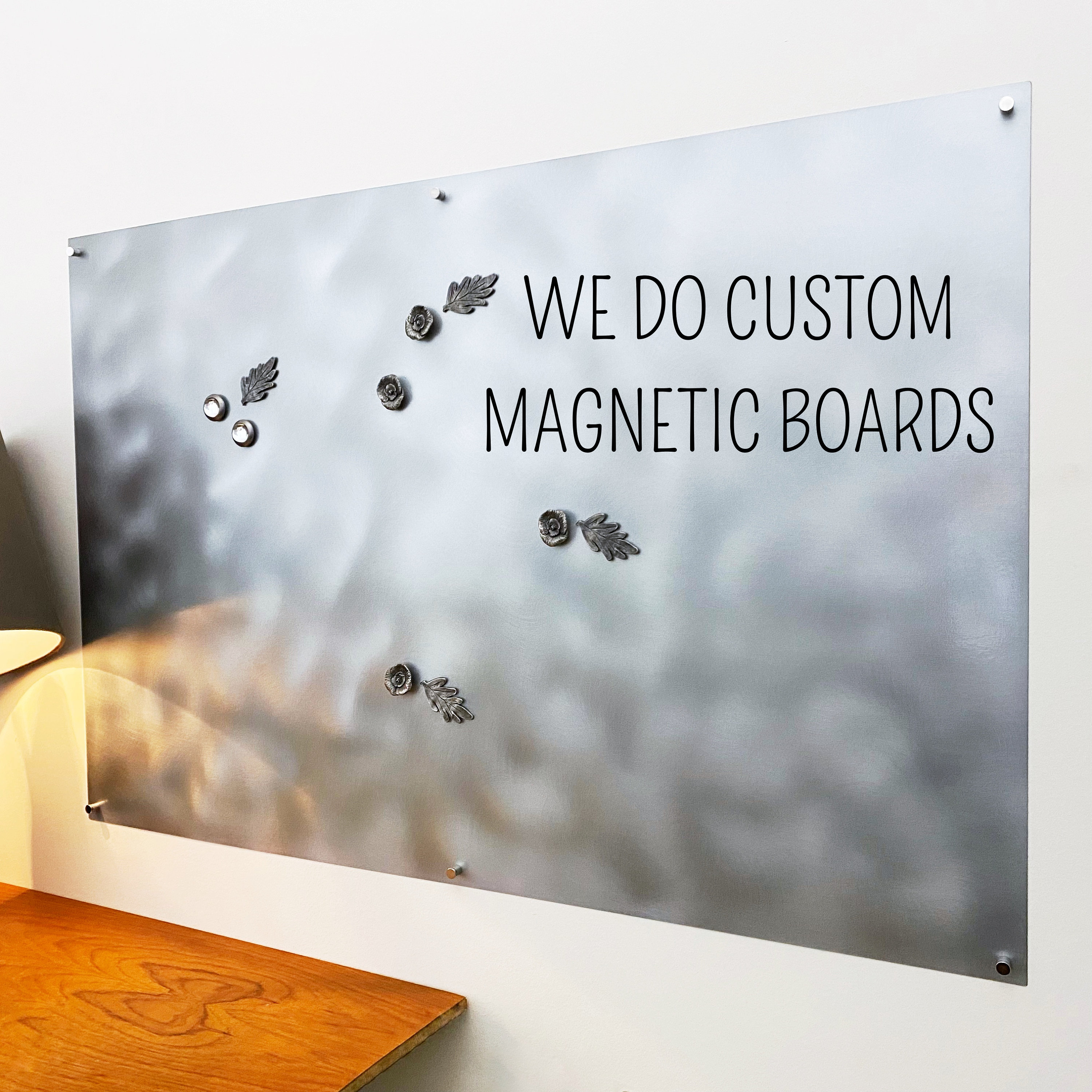 Black Metal Magnet Board - 17.5 x 11.5 x 1/32 Inch Magnetic Wall Sheet for  Magnets and Bulletin Board - Comes with Dual Lock Tape for Easy Hanging :  : Office Products