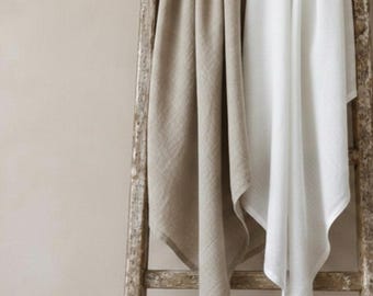 Linen bath sheet, natural lightweight linen beach sauna towel