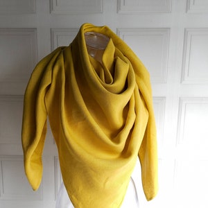 Extra large linen shawl, oversized linen square scarf, green blue white yellow black gingham unisex scarf, lavender pink rust linen wrap