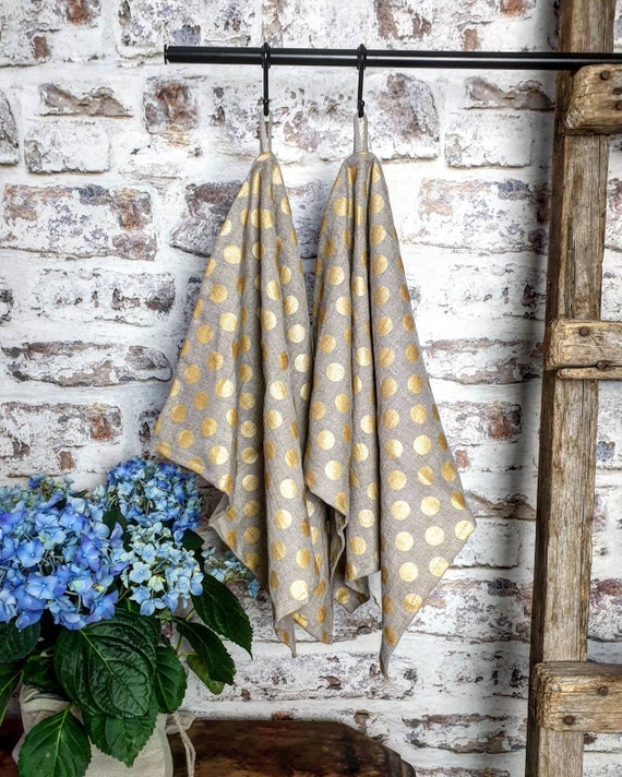 Farmhouse Style Hanging Kitchen Towel Tutorial - The Polka Dot Chair