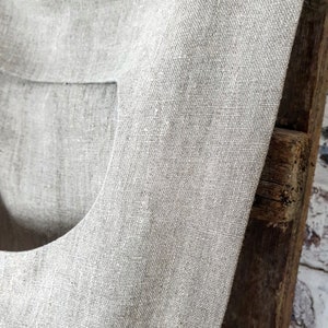 Rough linen fabric by the meter, stonewashed linen fabric, rough linen, raw flax brown linen by the yard, 140cm 55 beige linen fabric image 7