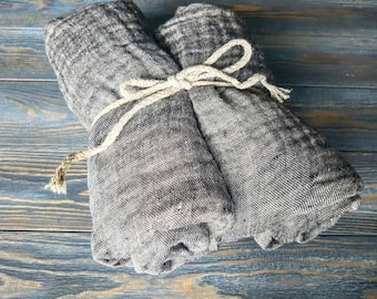Soft linen towel, Lithuanian linen bath towel, sauna towel, beach sheet, bath sheet, black beige linen beach towel, linen oatmeal wrap towel