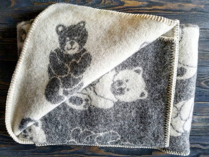 Natural raw wool blanket 90x130cm natural woolen throw baby Etsy