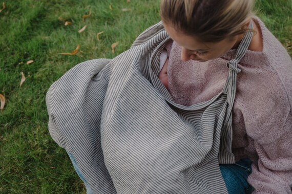 Scialle Per Allattamento In Cotone 100% - Grembiule Allattamento Discreto, Traspirante E Multifunzione - Foto 3