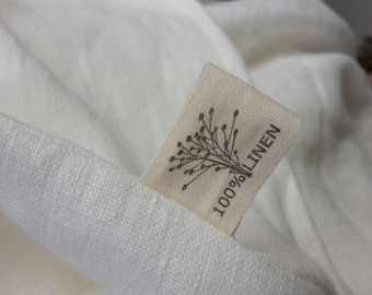 Pure white linen baby crib bedding set, toddler bed set, kid bedding, all sizes, organic linen bedding, choose your parts, fitted sheet