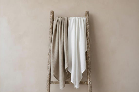 Linen bath sheet, natural lightweight linen beach sauna towel