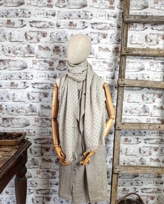 Long cheap linen scarf