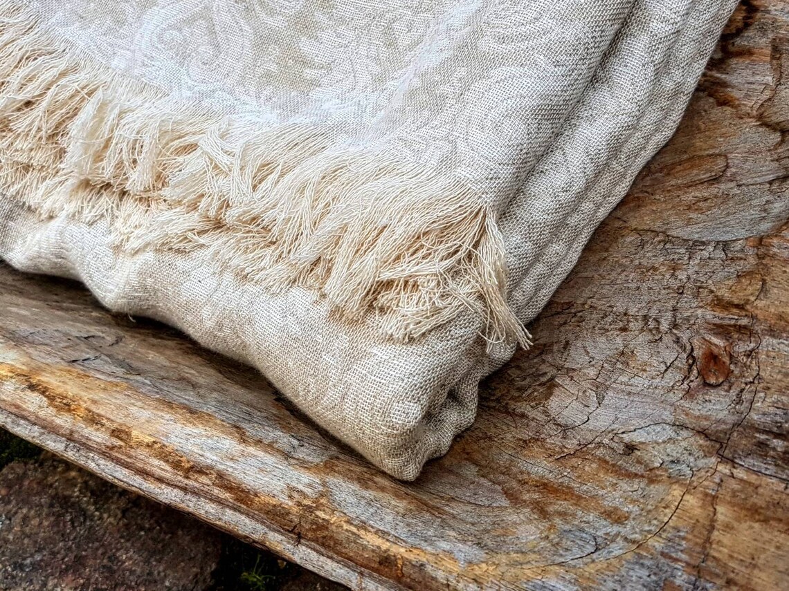 Linen Blanket Softened Linen Blanket Damask Linen Blanket Etsy
