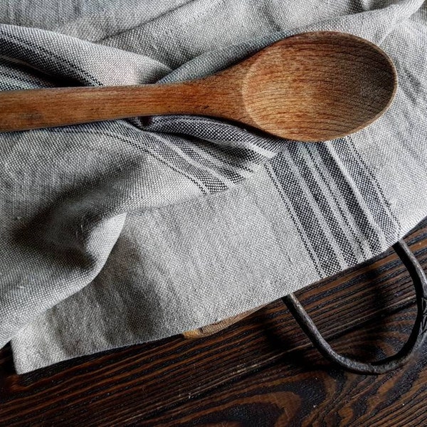 Linen kitchen towel, rough linen tea towel, rough linen dining towel, linen dishcloth, heavy linen kitchen towel, vintage rustic tea towel