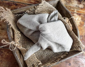 Linen bento bag, Natural pure linen bread loaf bag, organic food storage, raw linen origami bag, lunch linen bag, reusable azuma bukuro bag