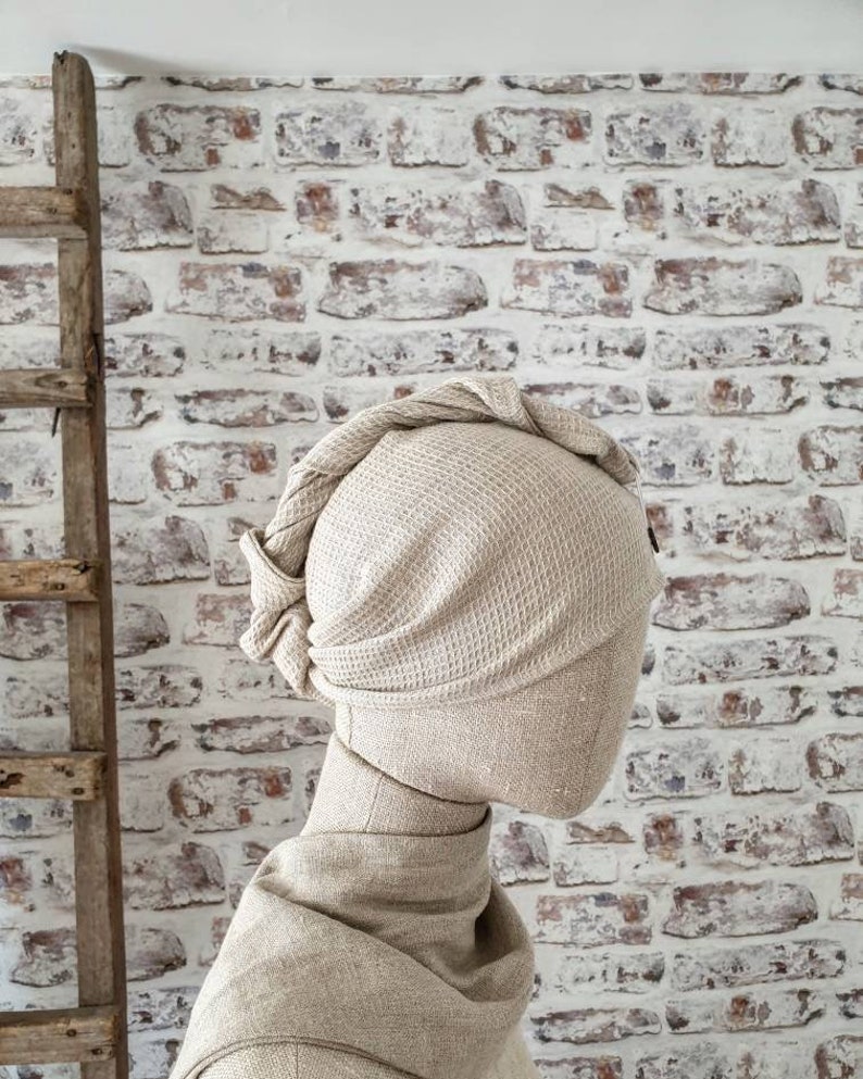 Linen Hair Turban Towel Waffle Softened Linen Hair Towel Etsy
