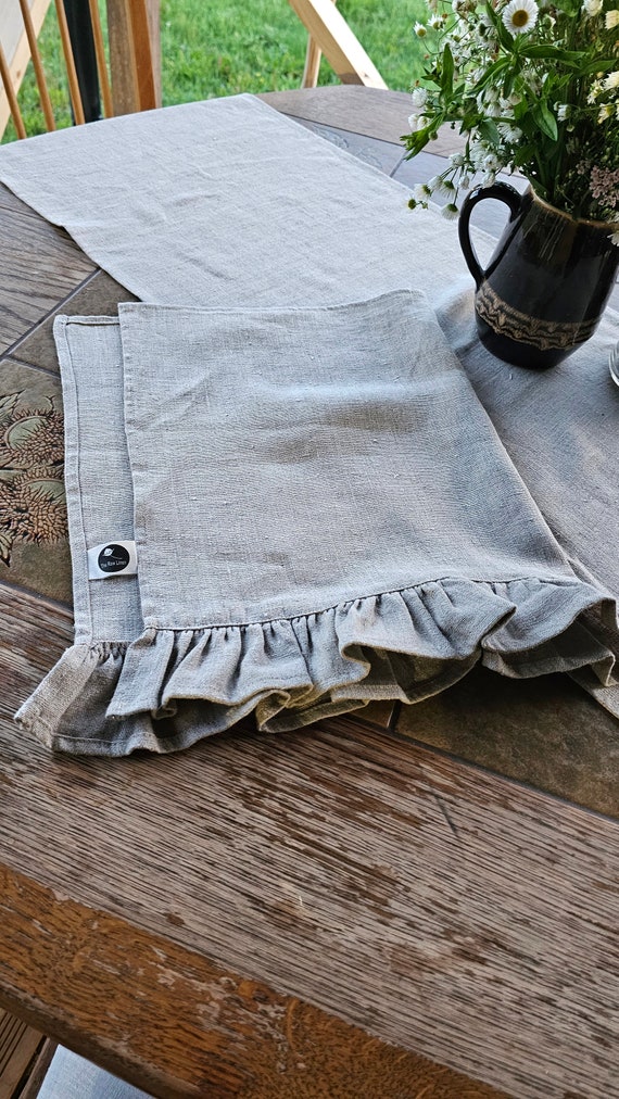 Rough Linen | Orkney Linen Tea Towel | Dusk