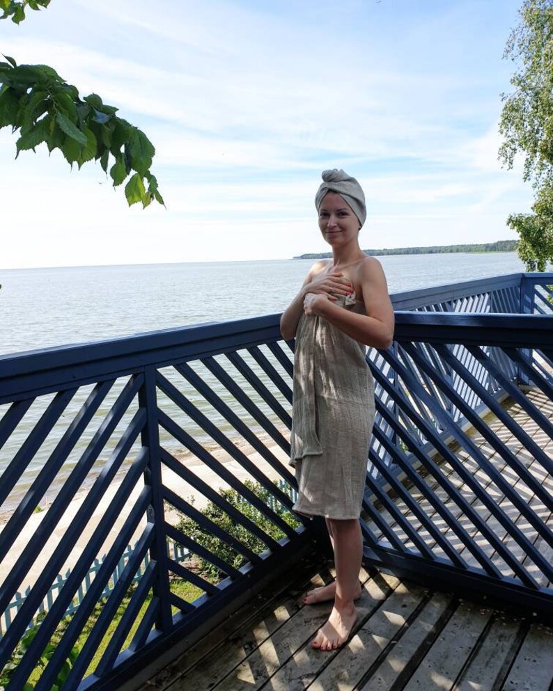 Linen Hair Turban Towel Waffle Softened Linen Hair Towel Etsy