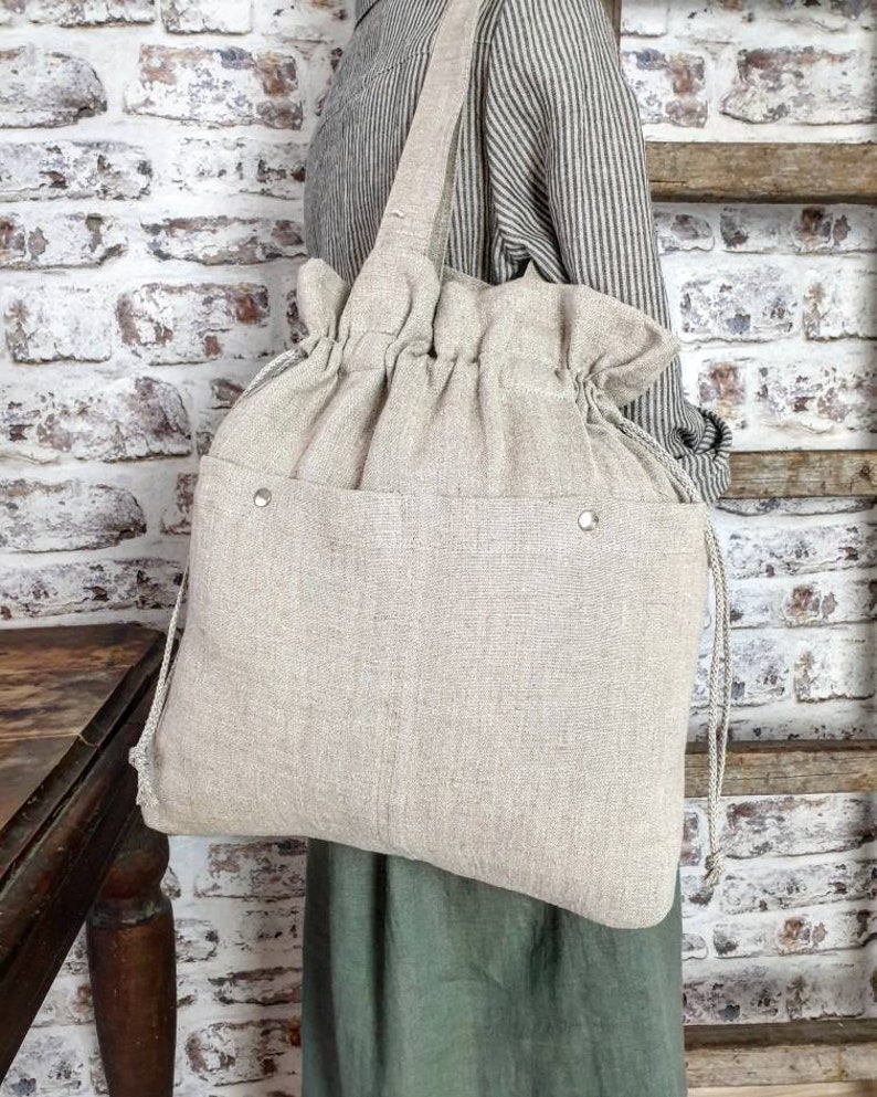 Medium Check Lichen Beige Tote Bag main image 1