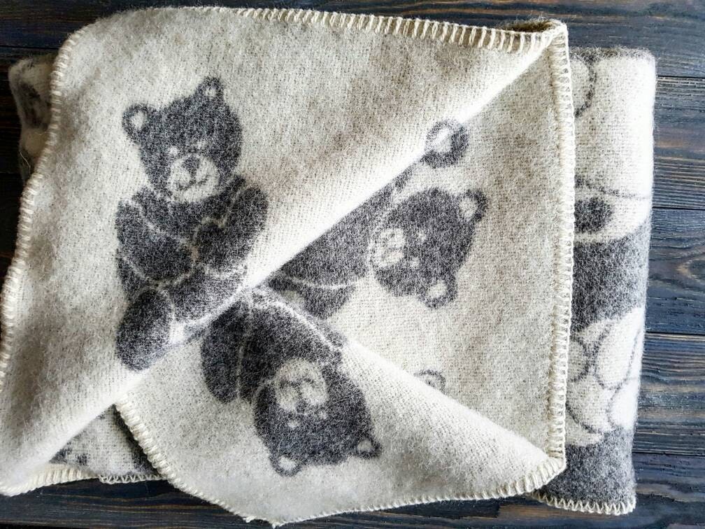 Natural raw wool blanket 90x130cm natural woolen throw baby Etsy