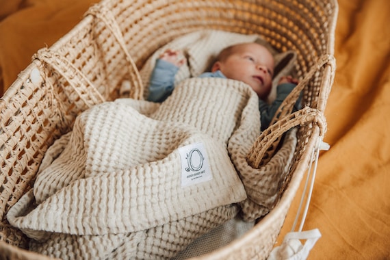 Waffle Baby Blanket Beige Linen Baby Throw Sand Waffle Baby Wrap Puffy Blanket for Kids Summer Bab Blanket Cot Blanket Crib Blanket Etsy