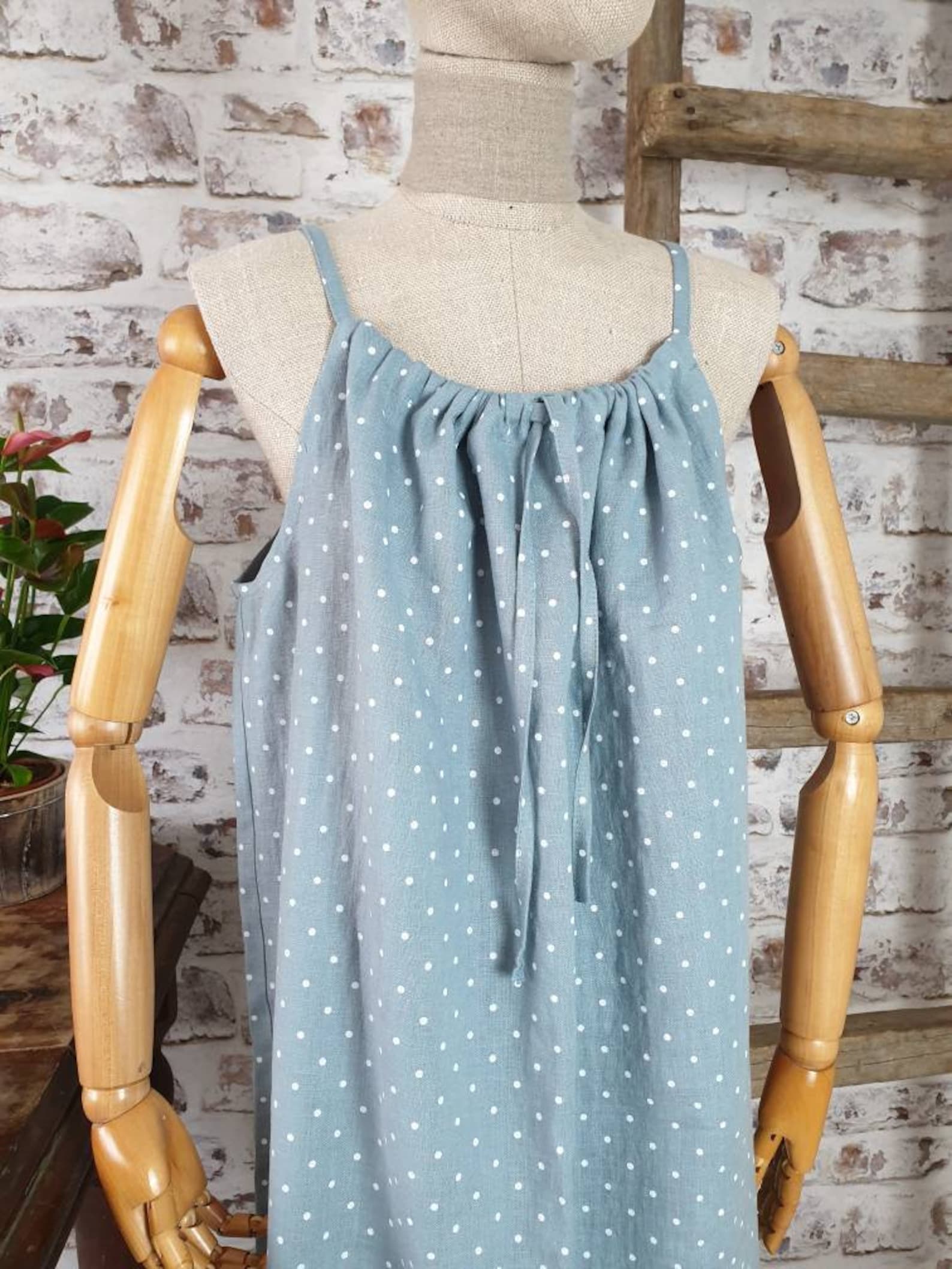 Washed linen night gown in 36 COLORS natural linen nightwear Etsy