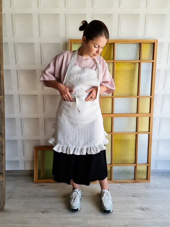 Ruffle apron on sale