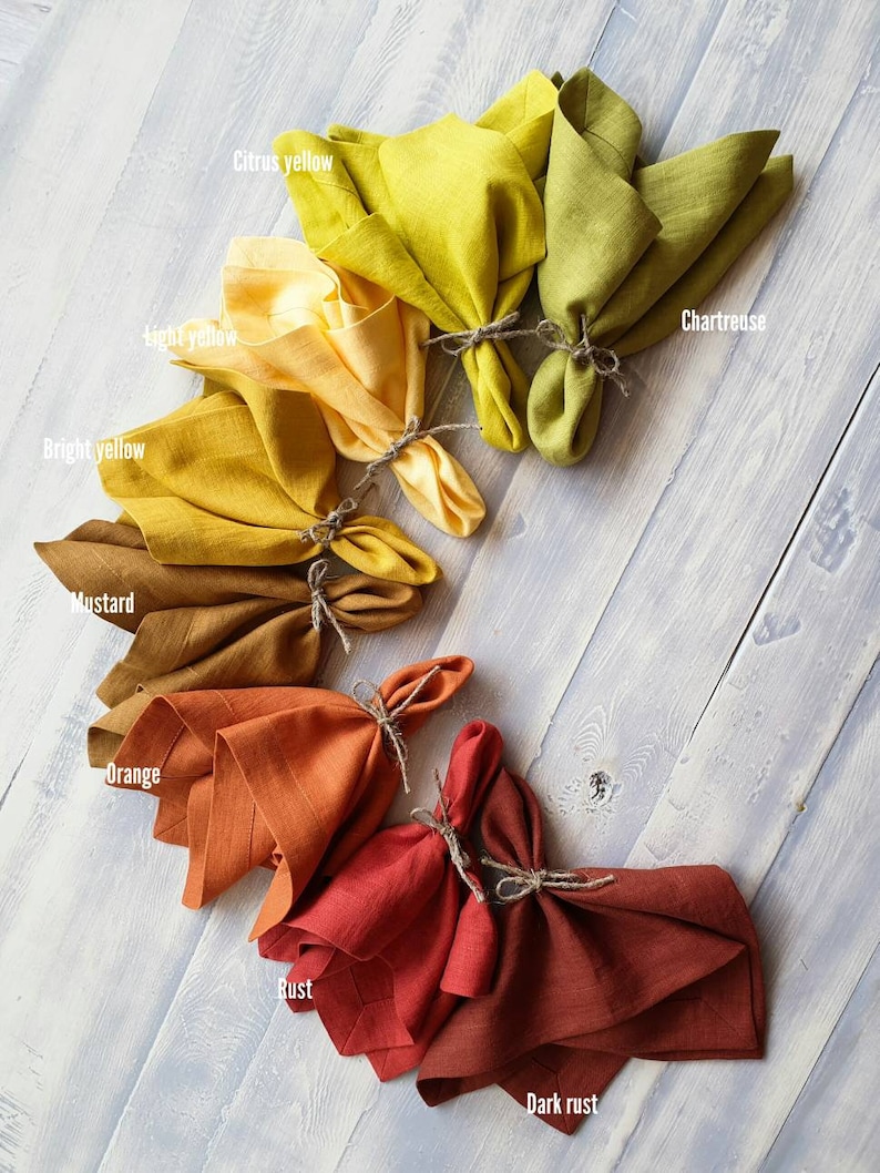 Custom color linen fabric, softened washed burnt orange linen fabric for clothes for bedding, brick red dark rust green linen by the meter image 3